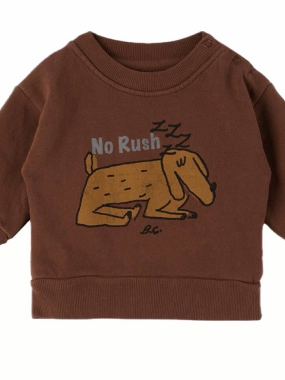 Bobo Choses Brown 'No Rush' Dog Sweatshirt